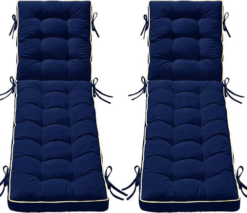 2 Pack 72x21 Inch Folding Chaise Lounge Cushion Quick Dry by AMCATON