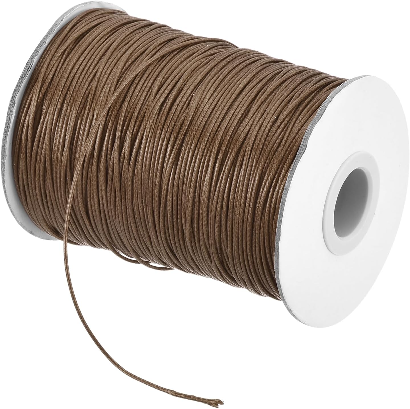 MECCANIXITY Waxed Cord 1mm Waxed Polyester Cord 175 Yard Wax String for Bracelet Making,Necklaces, Beading,Jewelry Making and DIY Crafts(Brown), 0.04 inch-Dia