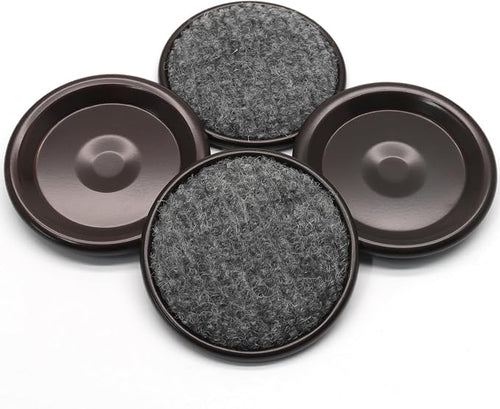 12Pcs Round Metal Felt Furniture Caster Cups, 1-5/8Inch Carpet-Bottom Furniture - Image 2
