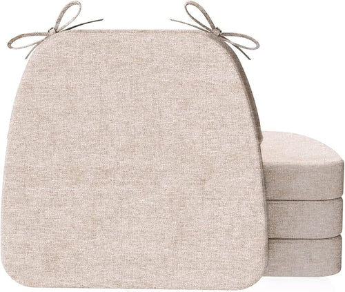 AAAAAcessories D-Shaped Chair Cushions, Machine-Washable Cover, Oatmeal Beige by AAAAAcessories