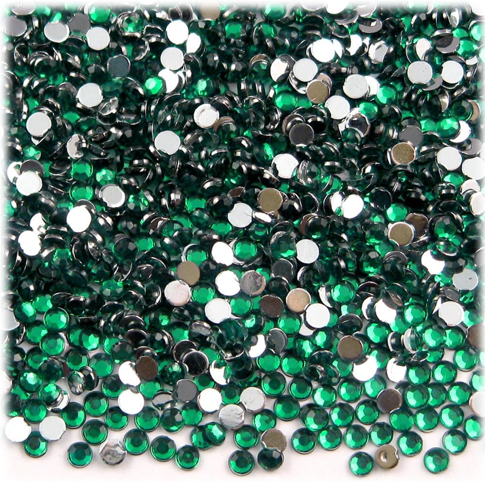 The Crafts Outlet 1,440pc Rhinestones Round 3mm (10ss) Flatback Hot Pink or Rose HPK
