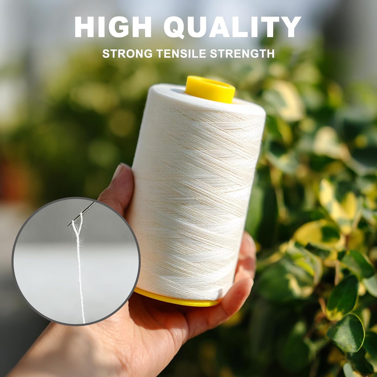 Sewing Thread Cone Set, 2 Pack Serger Thread, 3000 Yards Each, All Purpose Thread for Sewing, Quilting, Machines, Overlock, Merrow & Hand Embroidery (Black*2)