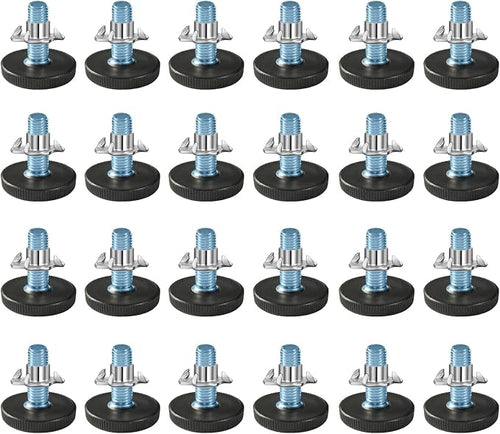 24 PCS M6 Thread Adjustable Furniture Levelers Screw in Threaded, Steel Screw by WAFJAMF