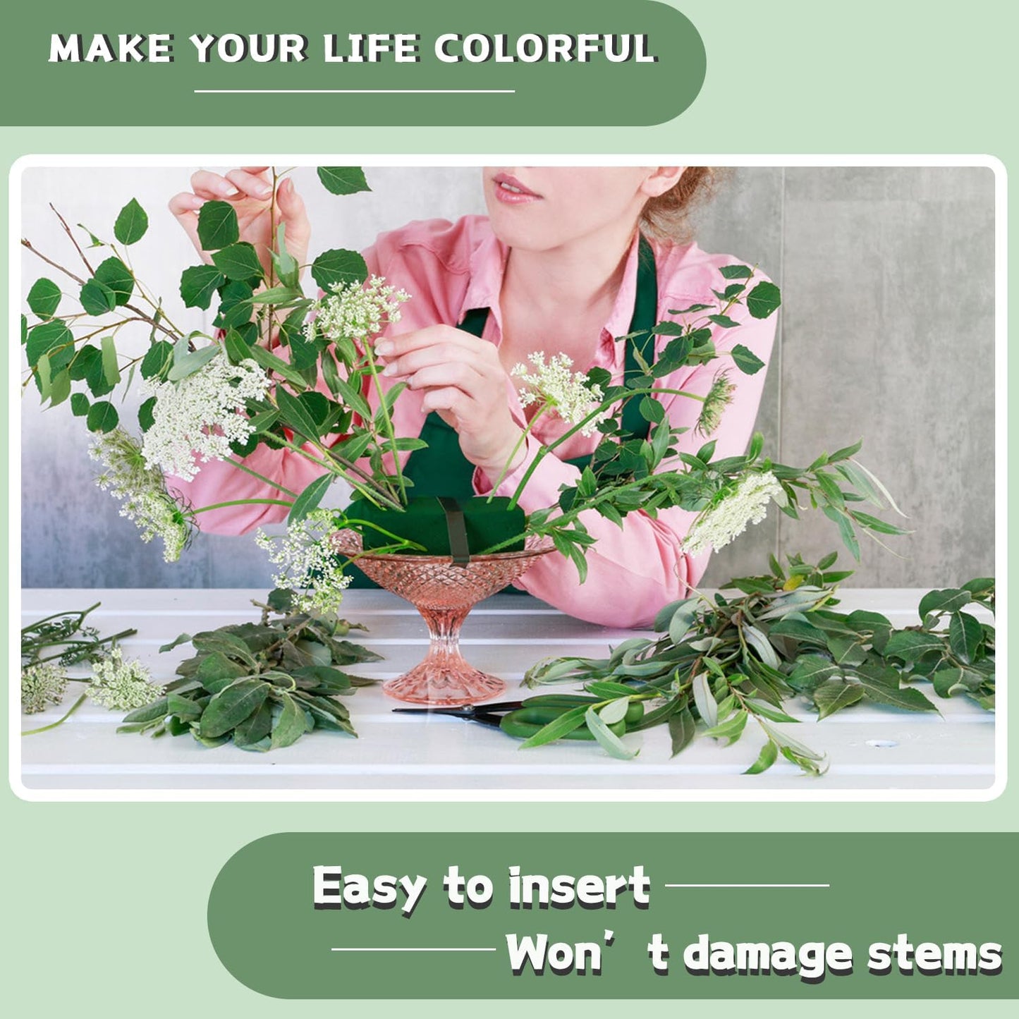 SupKing Large Round Floral Foams 6", 8 Pcs Sponge Foam Blocks Green Wet Dry Flower Foams Plant Foam for Florist Craft Artificial Flower Arrangements