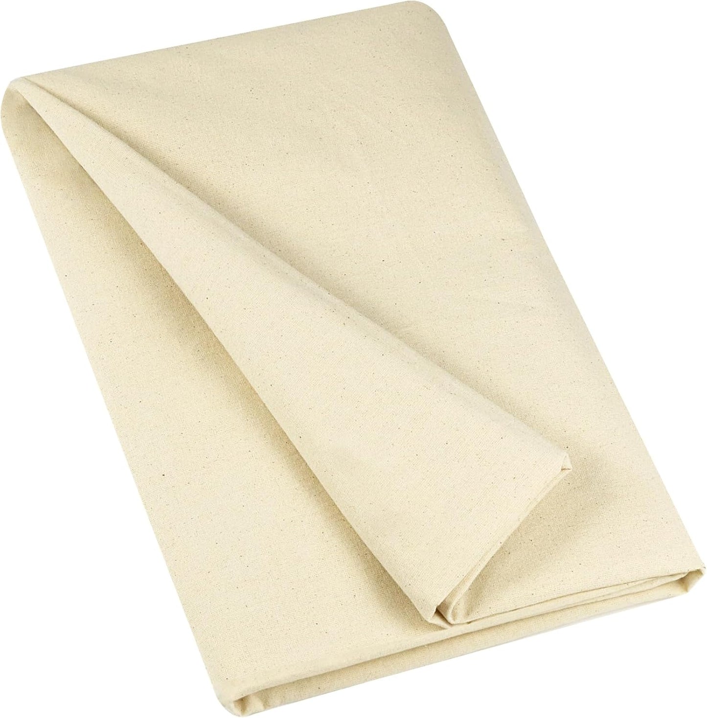 HOTGODEN Medium Weight 100% Cotton Muslin Fabric: 63 inch x 2,5,10 Yards Unbleached Muslin Linen Fabric Material for Sewing Material Apparel Cloth