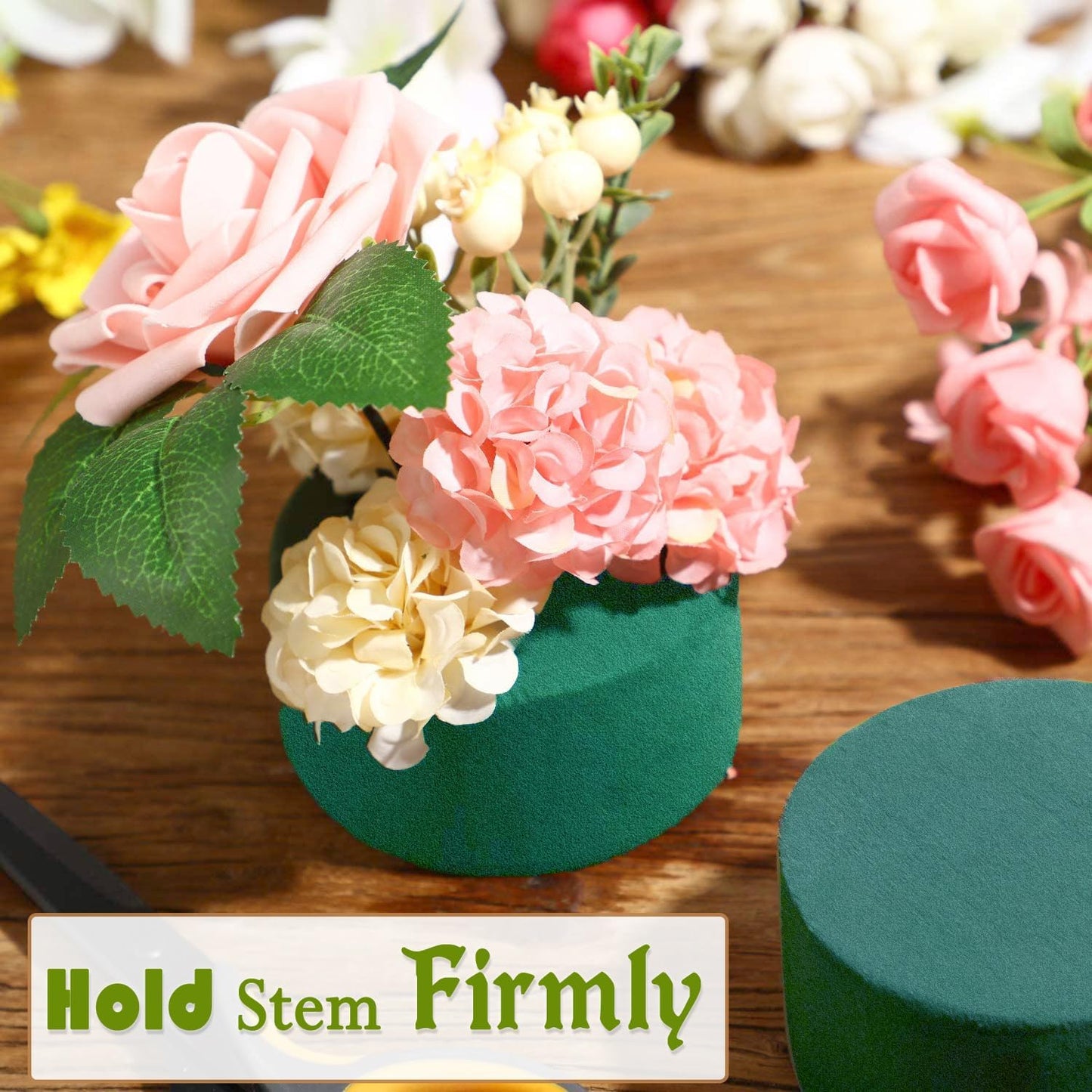 SupKing Large Round Floral Foams 6", 8 Pcs Sponge Foam Blocks Green Wet Dry Flower Foams Plant Foam for Florist Craft Artificial Flower Arrangements