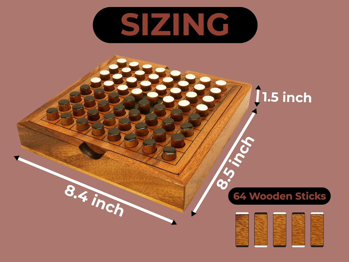 BSIRI Classic Board Game Othello Strategy Games of Family Games for Adults and Children which Playing in 2 Player Board Games to Challenges The Mastermind Game Pieces