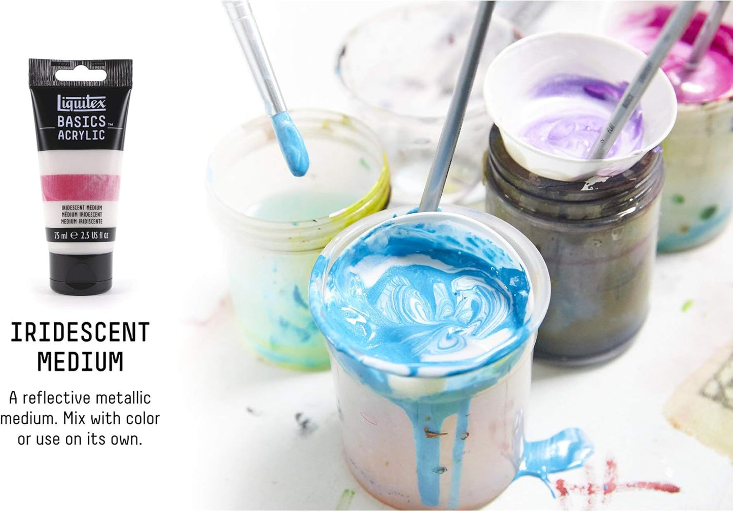 Liquitex BASICS Acrylic Medium Starter Set, 2.5-oz (Pack of 5)