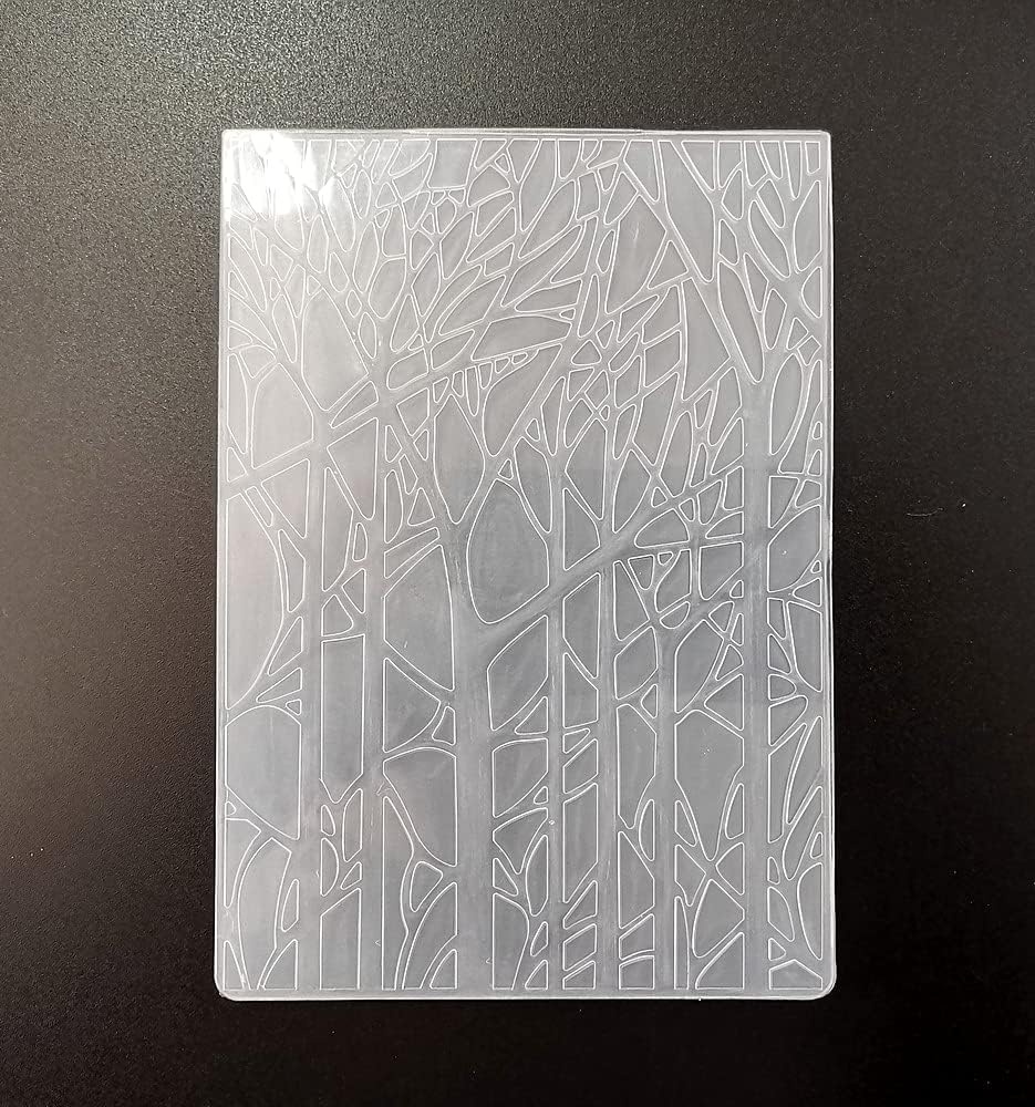 NZJ Merry Christmas Forest Tree Plastic Embossing Folders for Card Making Scrapbooking and Other Paper Crafts (3)