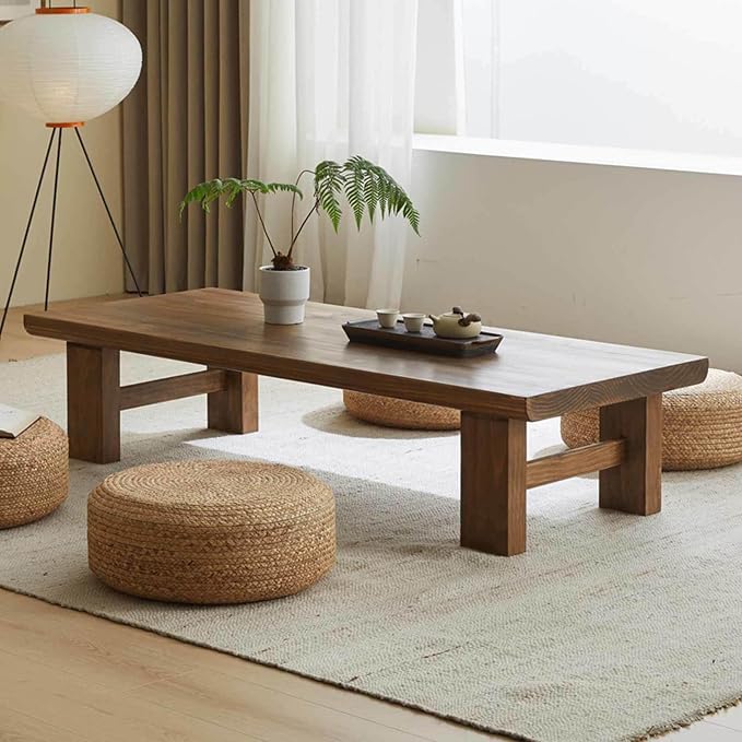 Zen Style Solid Wood Coffee Table by Unknown