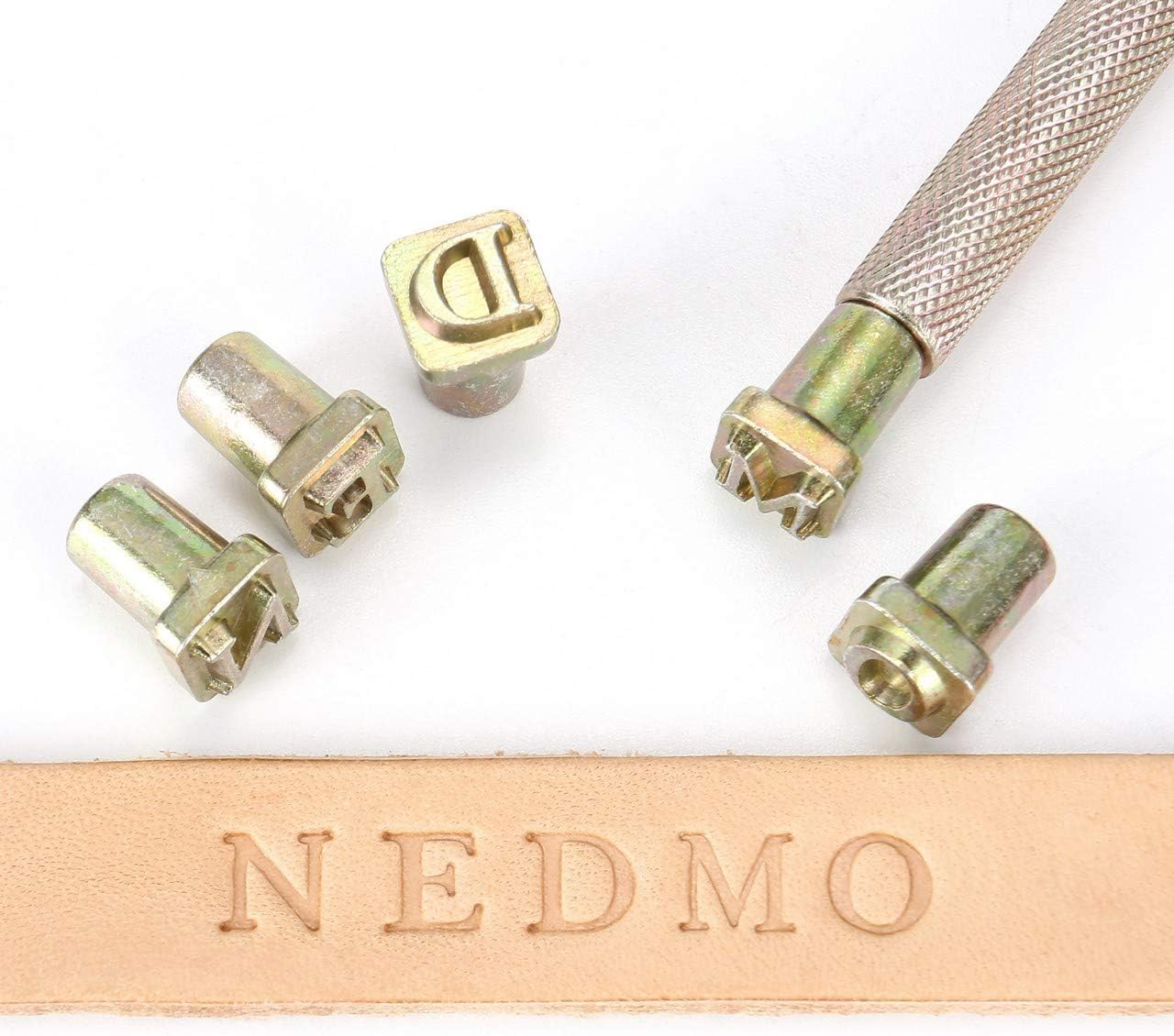 Yoption 27 Pieces Leathercarft Stamping Tool Set, 26 Letters Alphabet Stamps Steel Punch Tool 6mm+1 Stamping Handle for Leather Craft