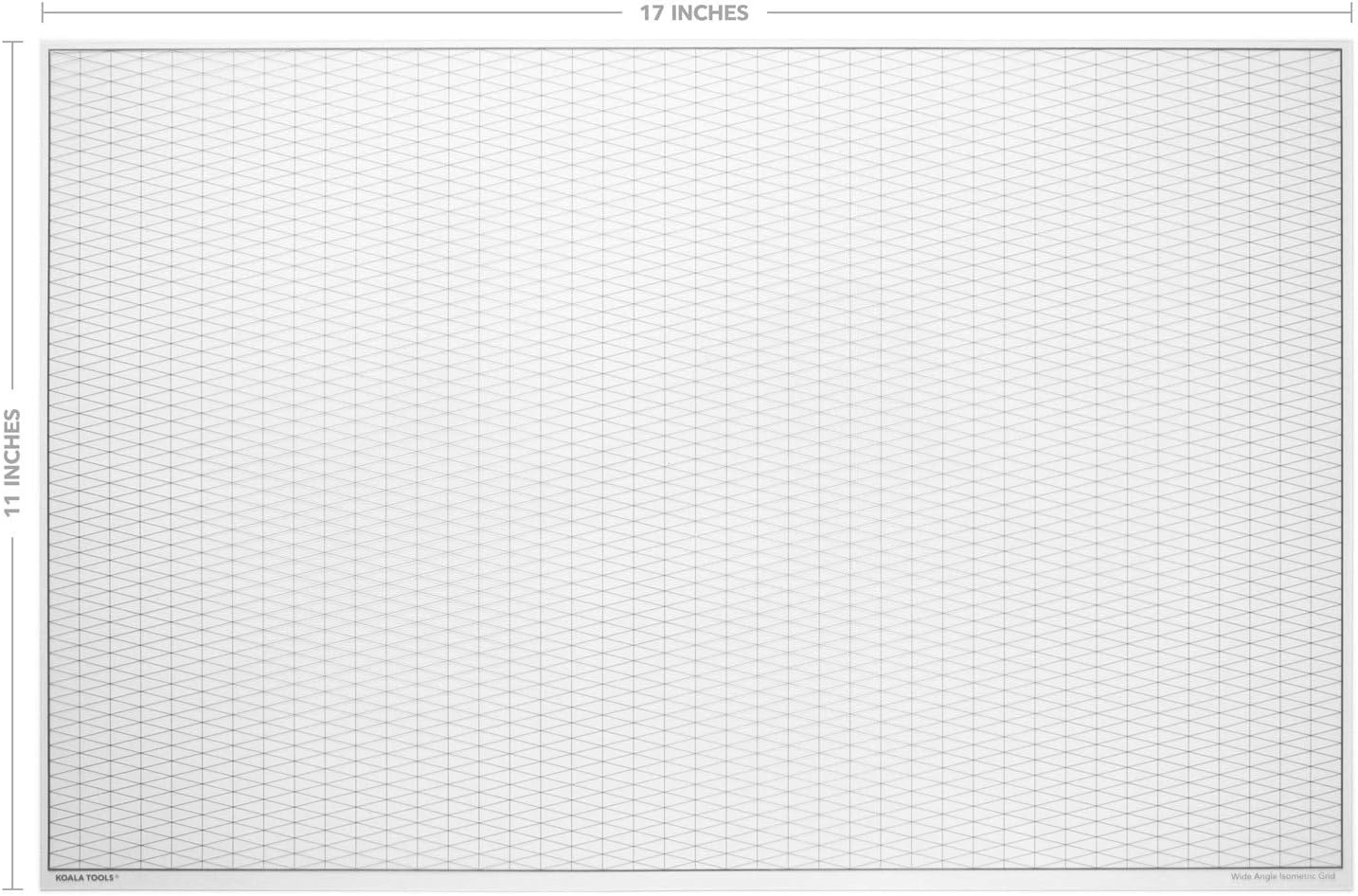Koala Tools | Geometric Grid Transparency Sheets (Variety Pack of 4) - 11" x 17" | Overhead Projector and Light Box Transparencies - Tracing Film for Sketching & Drawing