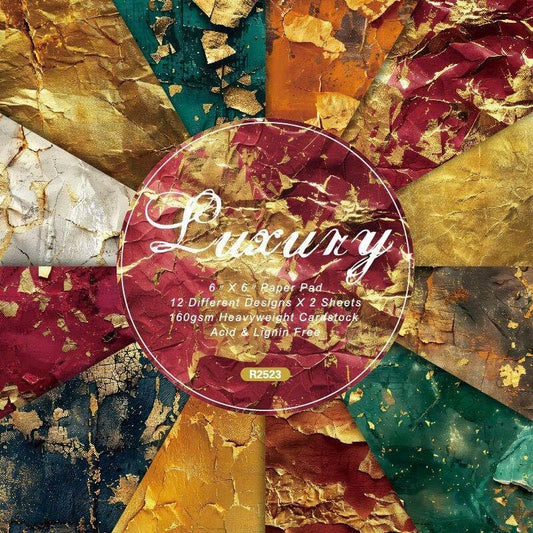 Autumn Scrapbook Paper 6×6,24 Sheets Single-Sided Fall Gold Patterned Paper Scrapbooking CardStock Papers Pad for Holiday Cardmaking DIY Origami Journaling Papers.