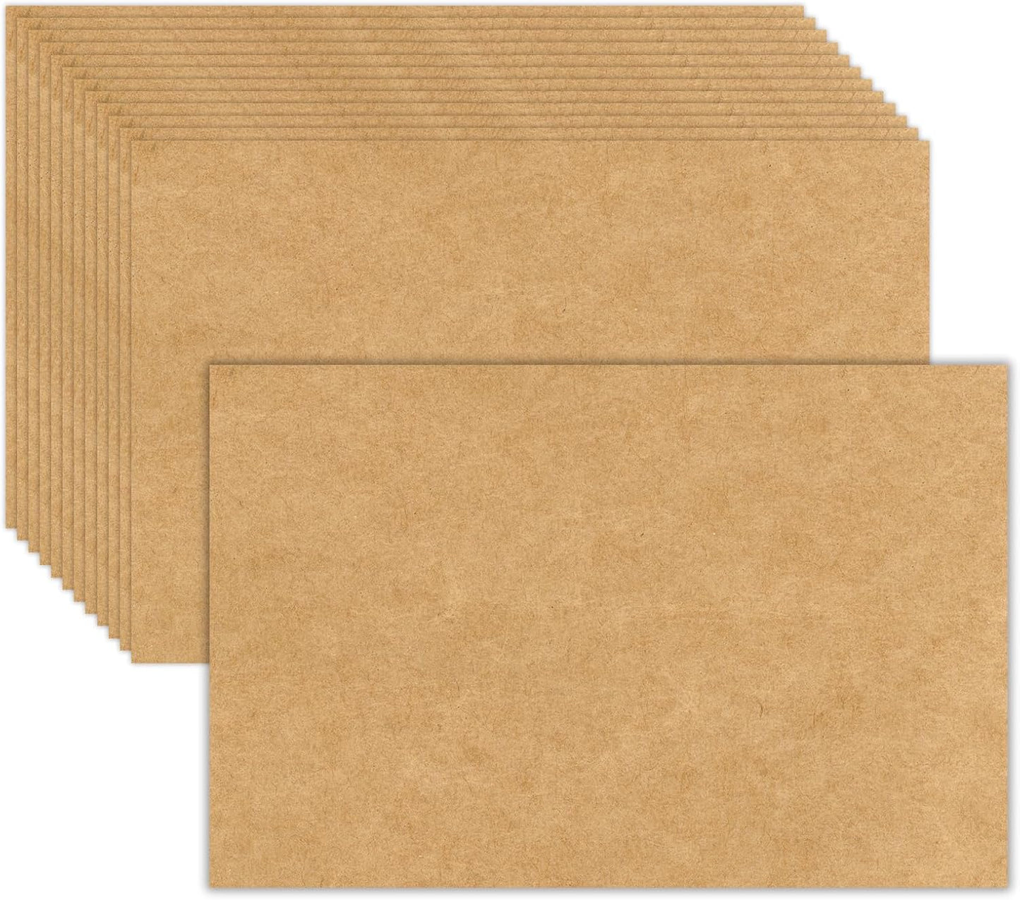50 Pack 5x7 Kraft Blank Cardstock Paper Thick Paper - 80lb Flat Cards Stock Printer Paper for Make Your Own DIY Invitations, Note, Greeting, Table Cards - Writing, Stamping, Painting, Drawing