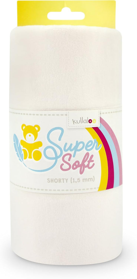 kullaloo Plush Fabric | Solid White Minky Fabric for Sewing | Super Soft Cuddle Material | 39.5x29.5 | Plushies, Baby Blankets, Pillows, Dog Beds, Cat Beds, Beanies, Baby Accessories, Apparel & More