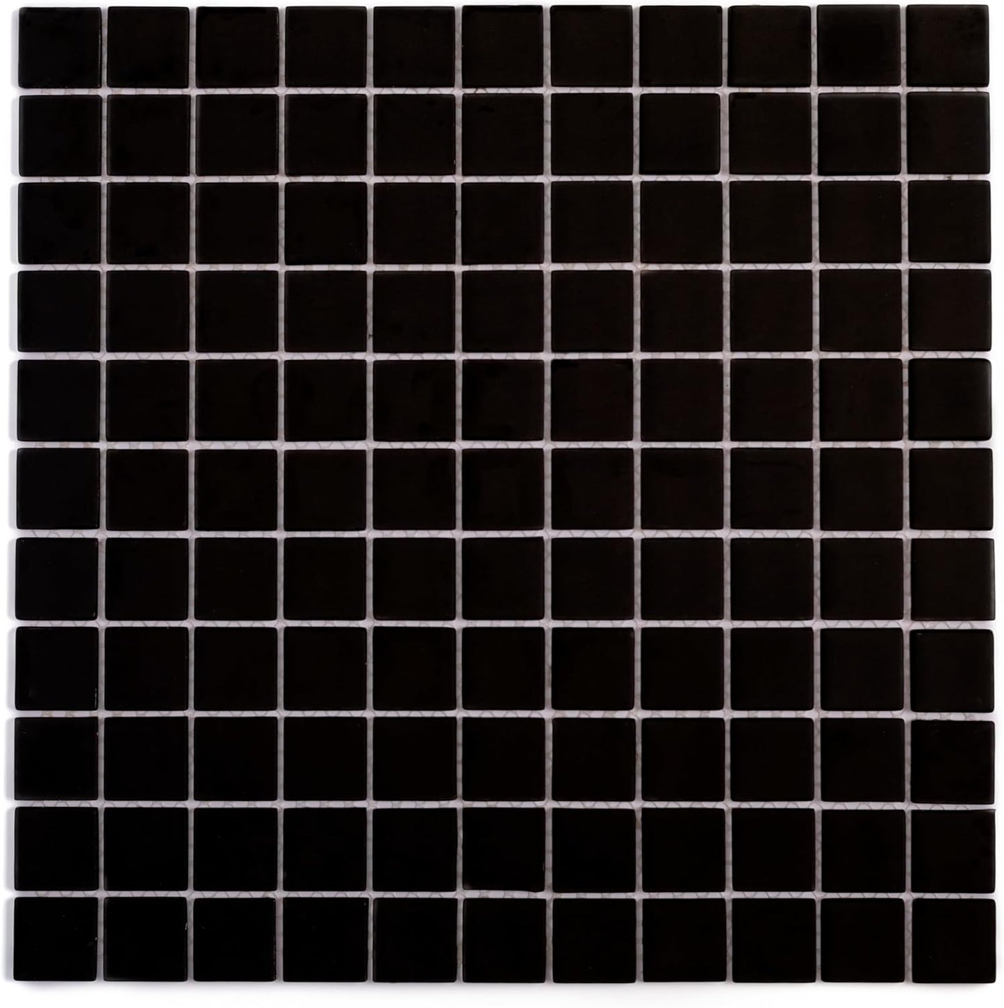 1"x1" Black Matte Finished Glass Mosaic Tile (Sample Swatch- 5"x4")