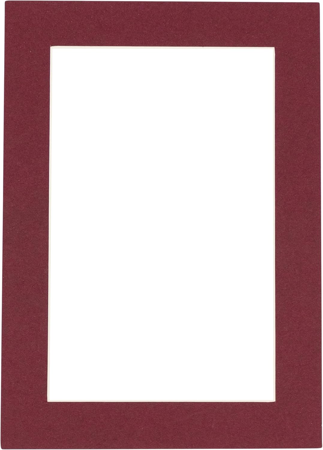 8x10 Mat Bevel Cut for 5x8 Photos - Acid Free Maroon Red Precut Matboard - For Pictures, Photos, Framing - 4-ply Thickness