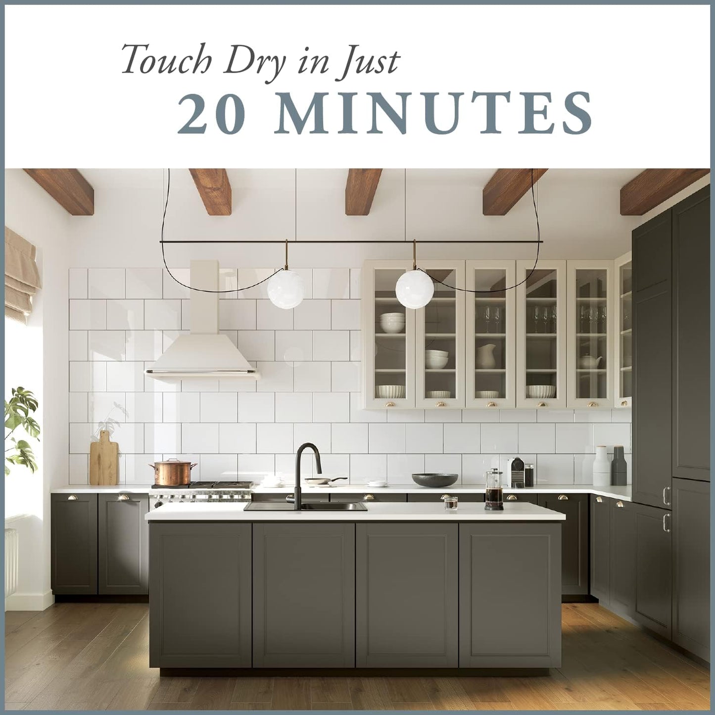 AMY HOWARD AT HOME Chalk-Based One Step Paint for Furniture, Cabinetry, Decor, Finish, and More | No Stripping, Sanding, or Priming | Dark Base | 16 Ounce | Graphite