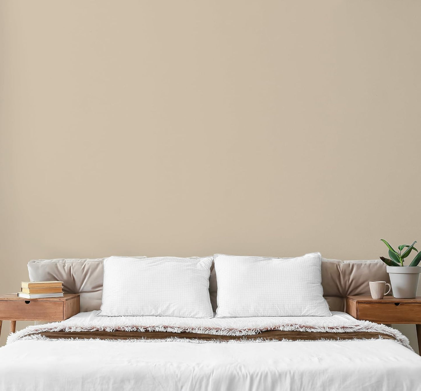 EVOLVE Paint & Primer: Environment-friendly, Low Sheen with One-coat Coverage for Interior & Exterior surfaces (Beach Beige, 1-Gallon)