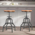 Industrial Vintage Counter Stool, Kitchen Counter Height Adjustable Swivel Chair by Diwhy
