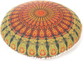 Mandala Floor Pillow Cover Meditation Cushion Seating Throw Hippie Round by EyesofIndia