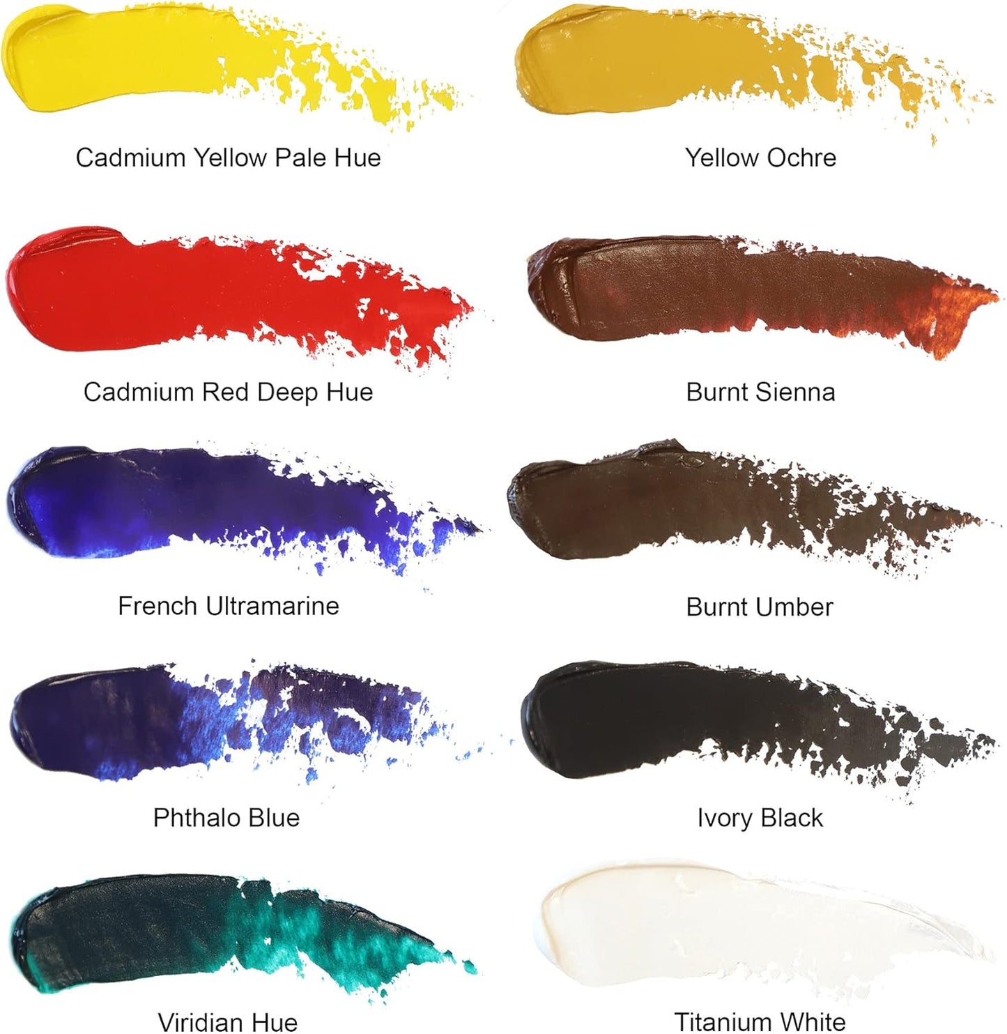 Winsor & Newton Winton Oil Paint, Set of 10 x 21ml Tubes