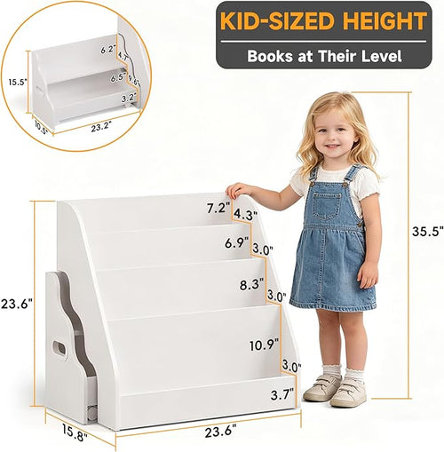 2-in-1 Montessori Kids Bookshelf - Image 2