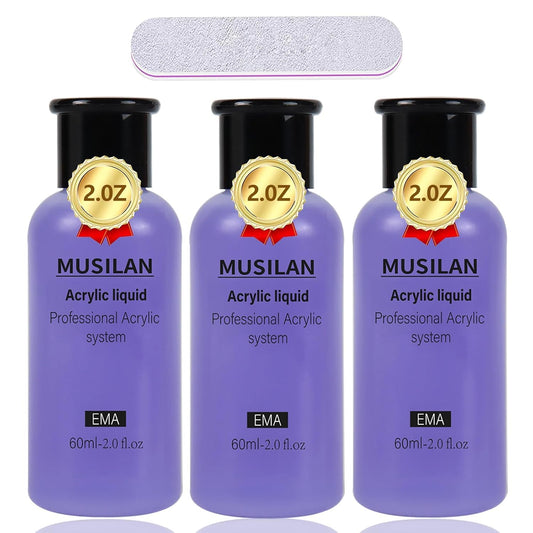 Monomer Acrylic Nail Liquid 6oz for Acrylic Powder - Professional 180ml Monomer Nail Liquid Powder Extension 3D Nail Art - MMA Free,Quick Dry Time,Non-Yellowing