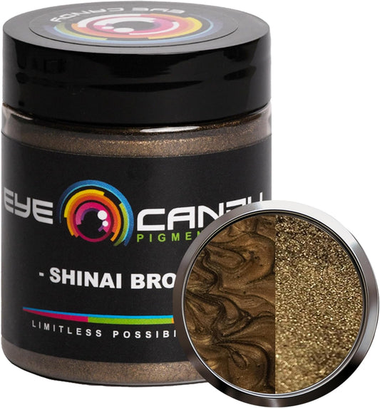 Eye Candy Premium Mica Powder Pigment “Shinai Brown” (25g) Multipurpose DIY Arts and Crafts Additive | Woodworking, Epoxy, Resin, Bath Bombs, Soap, Nail Polish, Lip Balm (Shinai Brown, 25G)