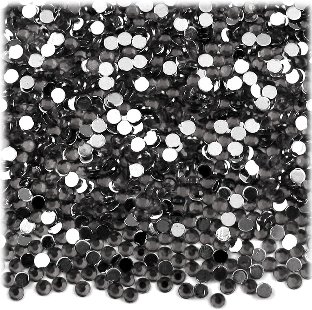 The Crafts Outlet 1,440pc Rhinestones Round 3mm (10ss) Flatback Beer Brown
