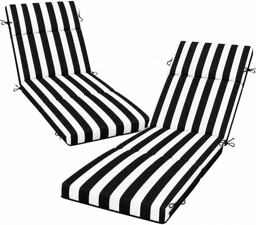 2 Pcs Outdoor Chaise Lounge Cushion 72" x 21" x 3", Folding Patio Lounge Chair by VOGVOG