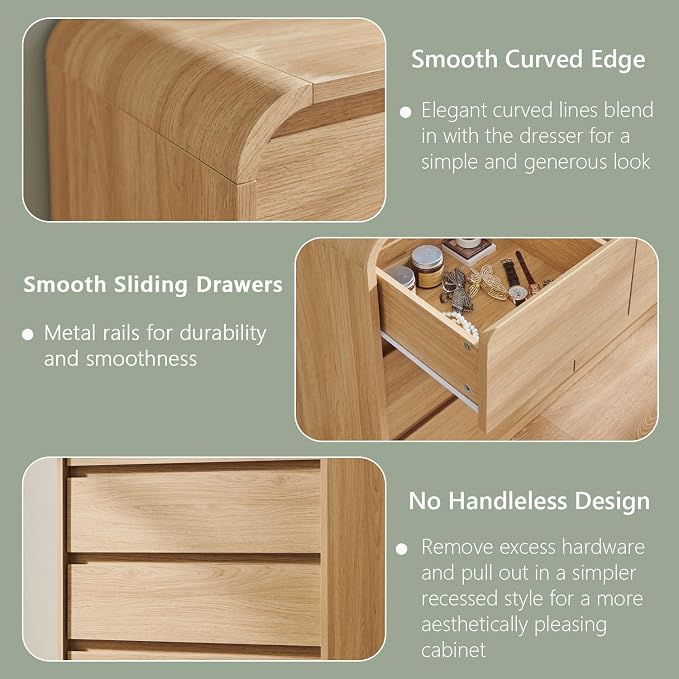 Aitjunz Modern 5 Drawers Dresser - Image 5