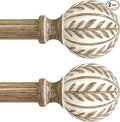 QDWIS 2 Pack Boho Wood Curtain Rods by Unknown