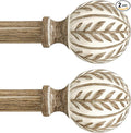 QDWIS 2 Pack Boho Wood Curtain Rods by Unknown