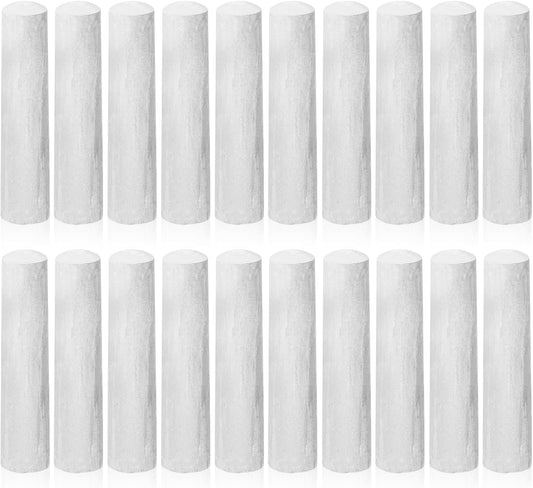 20 Pcs Sidewalk Chalks for Kids Non Toxic Jumbo Chalk for Party Gift Outdoor Art Classroom Play Painting (White)