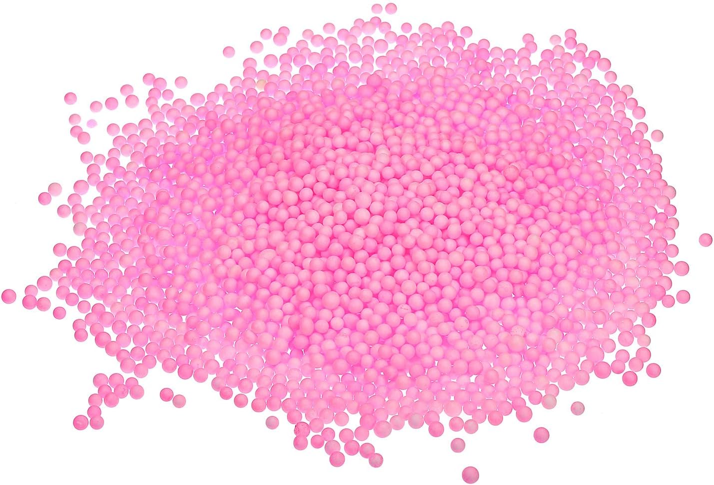 MECCANIXITY Foam Beads Foam Balls 4-6mm for Wedding and Party Decorations, Tiny Packing Balls, Arts DIY Crafts Supplies (Pink,1 Pack Approx 5000pcs)