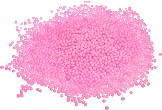 MECCANIXITY Foam Beads Foam Balls 4-6mm for Wedding and Party Decorations, Tiny Packing Balls, Arts DIY Crafts Supplies (Pink,1 Pack Approx 5000pcs)