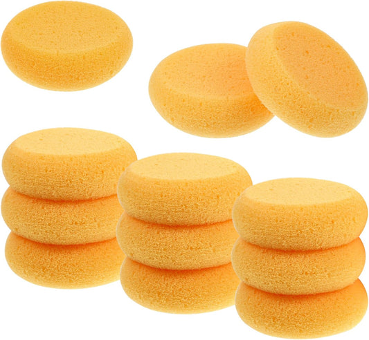 12 Pcs Round Pottery Sponges, Elasticity Clay Sponge Water Absorption Tack Sponges for Kitchen Shoes Leather Care Painting Crafts, Ceramics