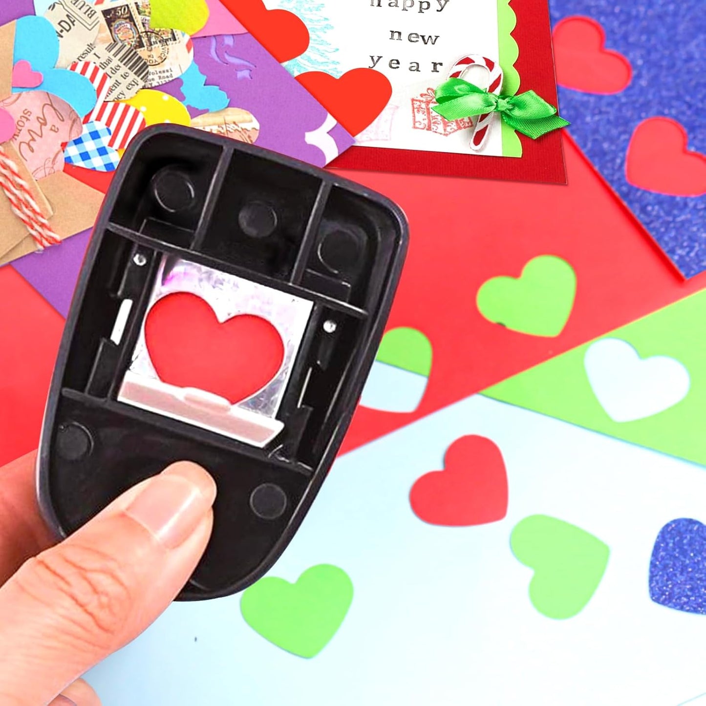 Heart Hole Punch 1 inch Heart Punch for Crafts Hearts Shaped Hole Puncher for Crafts Hearts Shape Paper Punch Craft Punches for Scrapbooking, Card Making