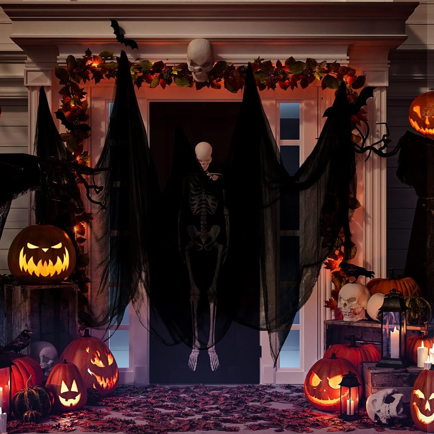 Boao Halloween Cheese cloth 85 x 394 Inch Black Cheesecloth Roll for Crafts Large Cotton Muslin Gauze Fabric for Halloween Outdoor & Indoor Spooky Decoration