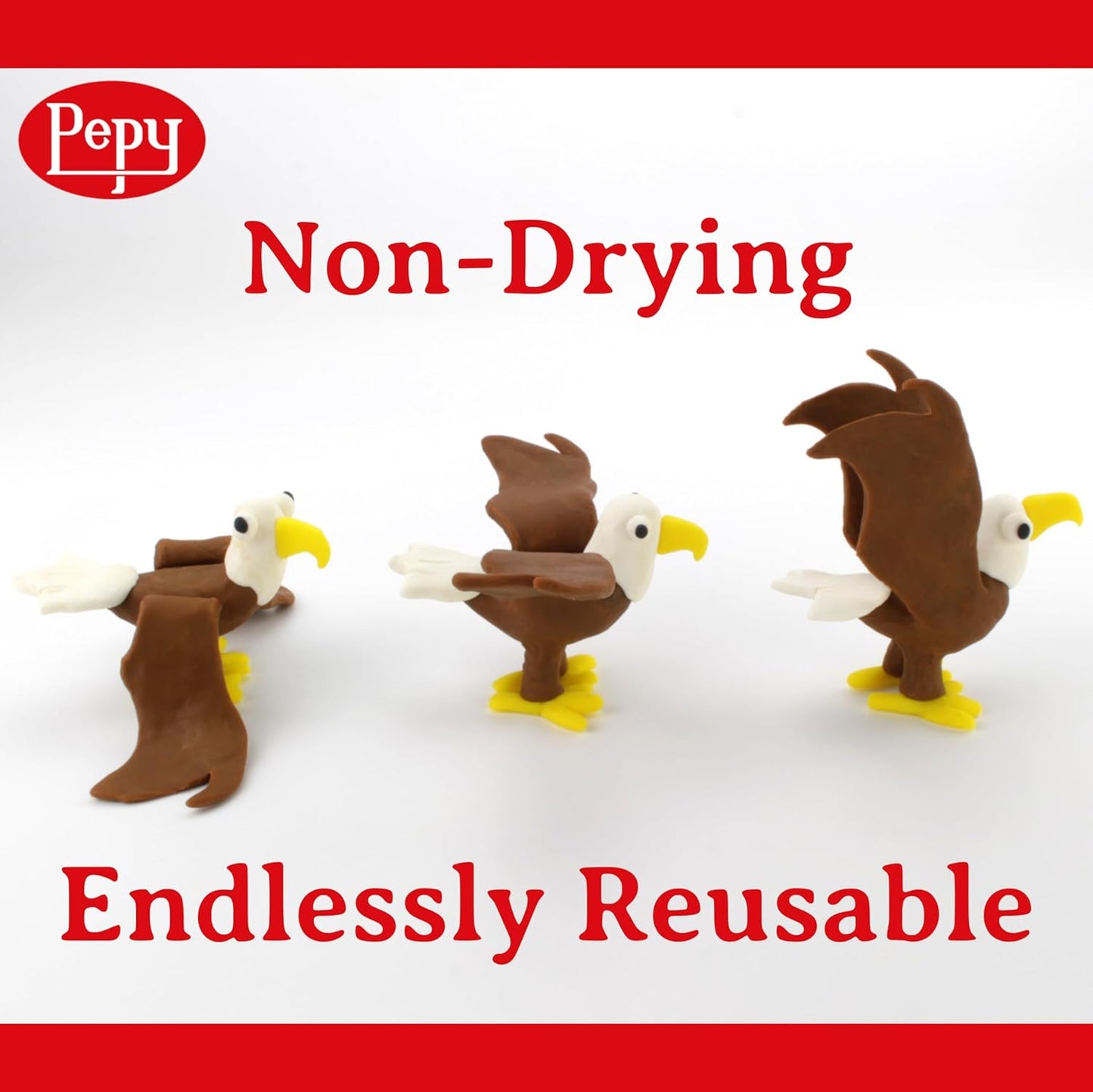 Pepy Plastilina Reusable and Non-Drying Modeling Clay; Set of 24 Bars, 1.4 Ounce Each, Perfect for Arts and Crafts Projects, Purple