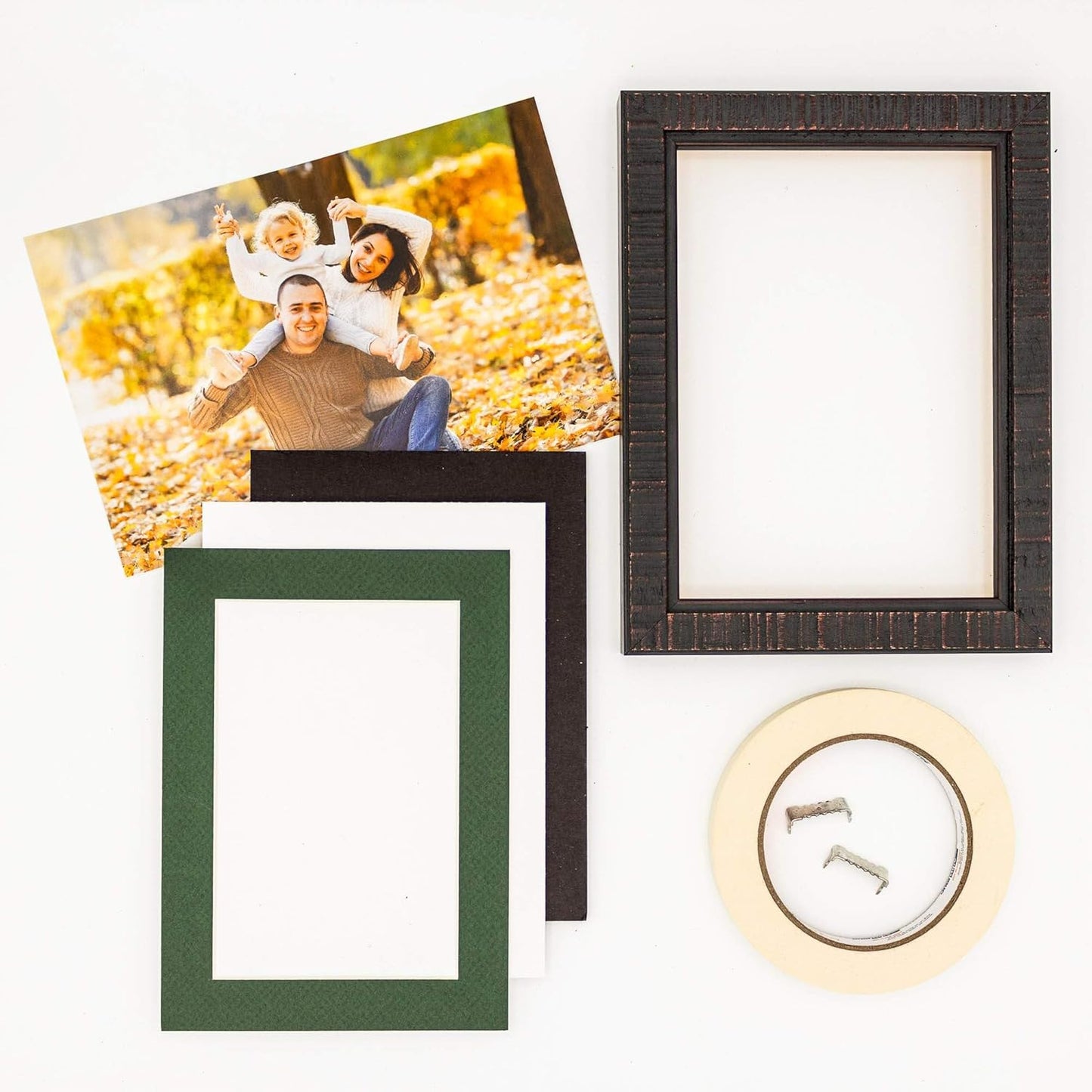 11x14 Mat for 8.5x11 Photo - Precut Hunter Green Picture Matboard for Frames 11 x 14 Inches - Bevel Cut to Display Art 8.5 x 11 Inches - Acid Free Pack of 100 MATS with Backing Boards & Clear Bags