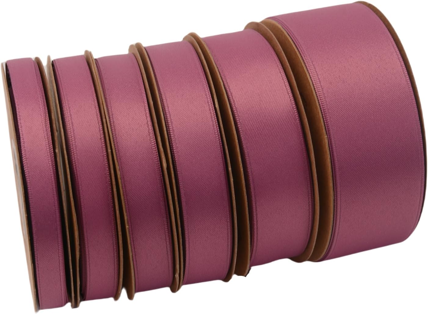 Double Side Satin Ribbon, Continuous 20 Yards,Use for Craft Bows Bouquet, Gift Wrapping, Wedding Decoration, Floral Arrangement (Dark Purple, 1/2 inch)