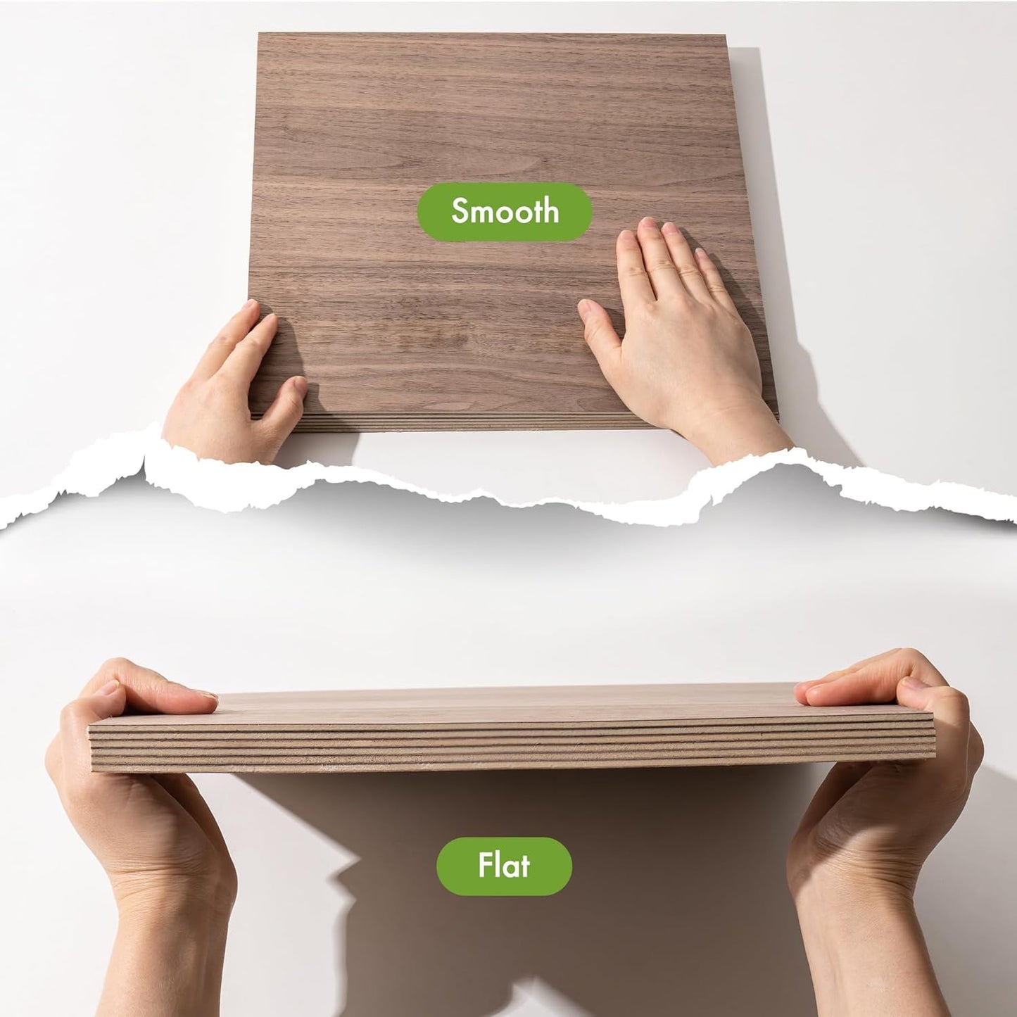 ROBOTIME 6Pcs 3mm Walnut Plywood, 1/8 Plywood Crafting Wood Sheets for Laser Cutting & Engraving, Thin Walnut Boards for Wood Project, 12"x20"