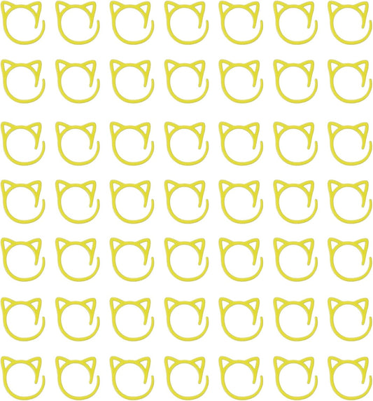 uxcell 50pcs Stitch Markers, Spiral Stitch Markers Crochet Needle Clip Counter Knit Ring Crochet Locking Sewing Accessories for DIY Handcraft Knitting and Crocheting, Fluorescent Yellow