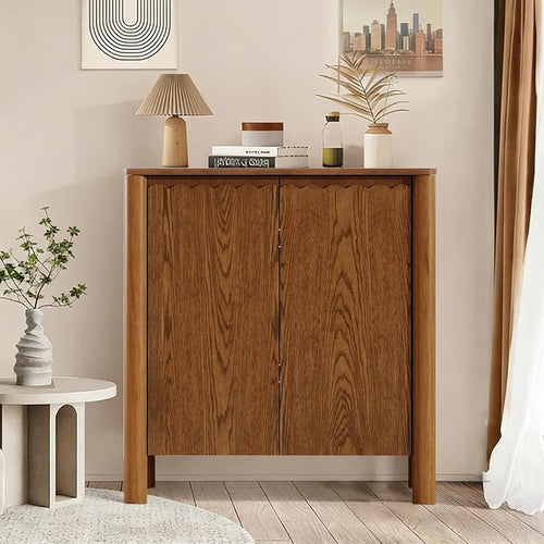 31" Mid-Century Modern Accent Cabinet, 2-Door Storage Cabinet by YWUFUART
