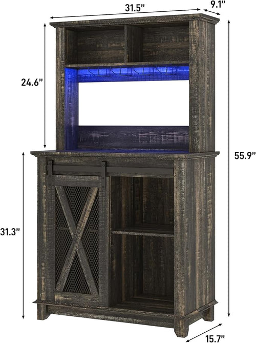 31.5" Wide Farmhouse Coffee Bar Cabinet - Image 2