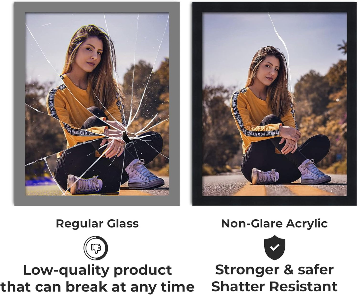 Non-Glare Acrylic Replacement for 4x10 Picture Frame, Replacement Plexiglass for 4x10 Photo Frame, UV-Resistant Non-Glare Acrylic Cover Sheet