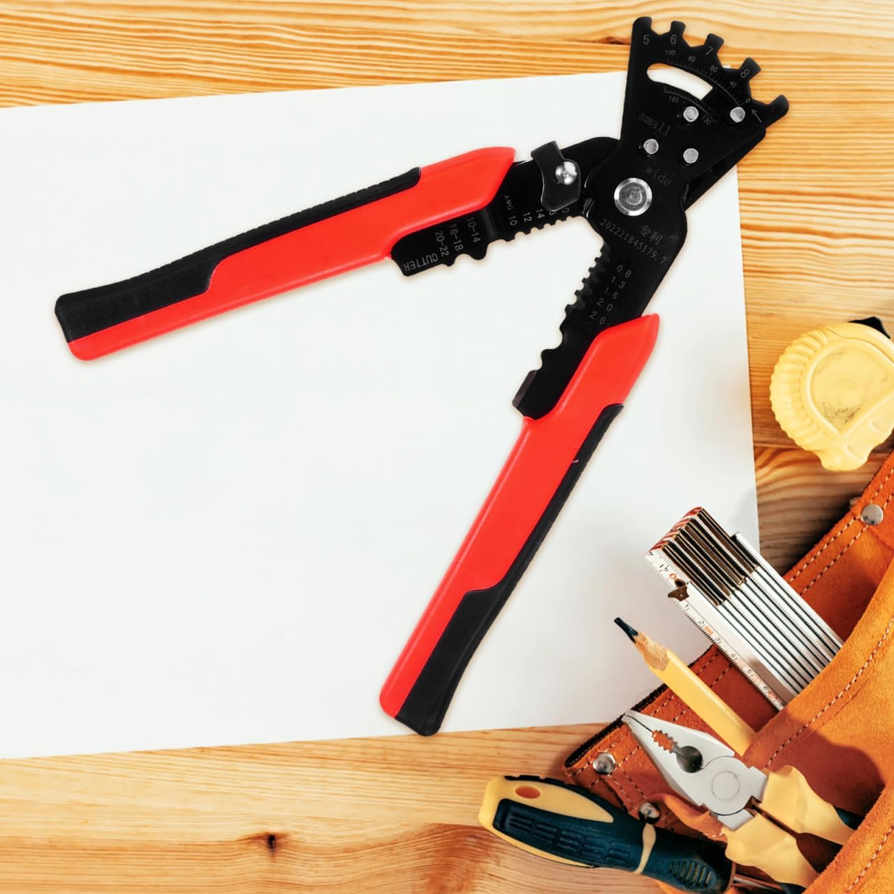 Veemoon Professional Electrician Tool Multi-function Manual Metal Bender Wire Stripper Universal Pliers for Home Improvement Construction Electrical Wiring