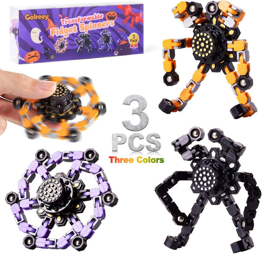 Fidget Spinners for Boys Girls Sensory Toys for Stress Relief and Anxiety for Kids 4-8 8-12 Stocking Stuffers for Adult Party Favors Birthday Gifts 3PC